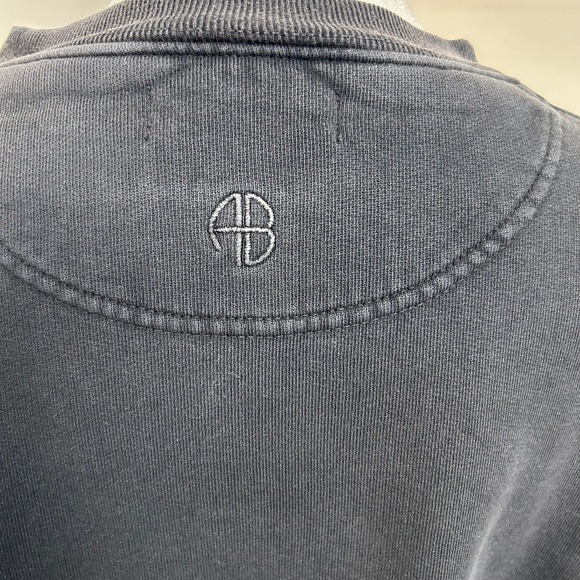 ANINE BING Paris Ramona Sweatshirt Charcoal Gray Crewneck Long Sleeve M - Picture 3 of 10